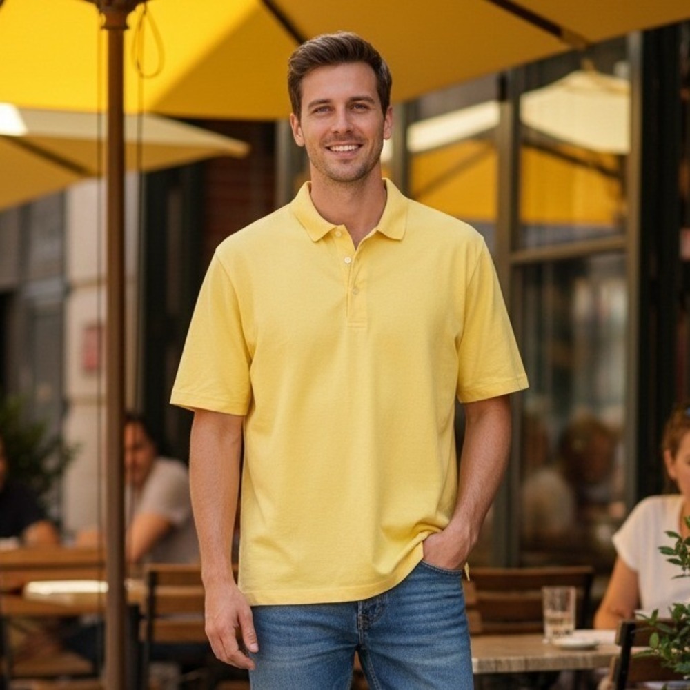 Polo Golf Ralph Lauren Polo Men's L Yellow Pima Cotton Short Sleeve Athleisure